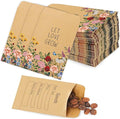 300Pcs Wildflower Seed Packets Let Love Grow Self-Adhesive Kraft Envelopes Rustic Floral Seed Storage Pockets for Garden Office Party Favors Supplies, 3.15 x 2.4 Inch