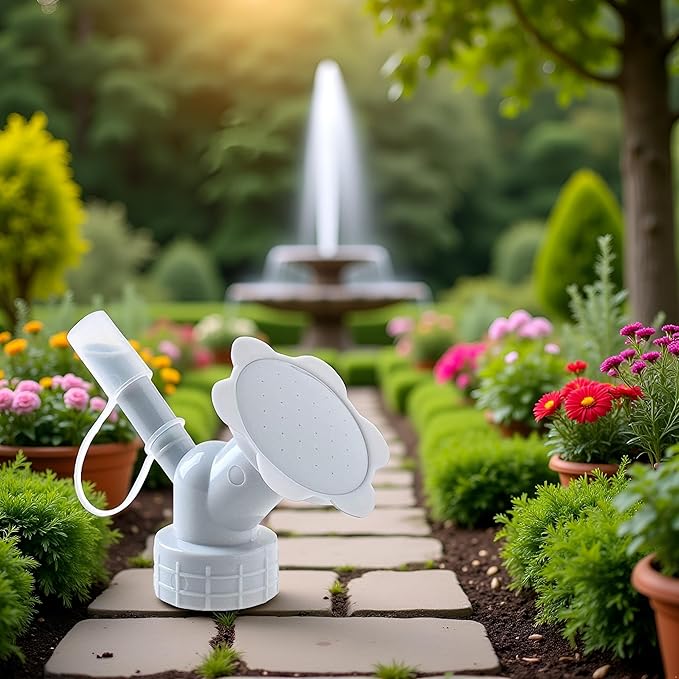 White Bottle Cap Sprinkler 2 in 1 Reusable Plastic Sprinkler Nozzle for Flower Bottle Watering Cans Shower Head Garden Tool Grey Color Lawn and Garden Sprinklers