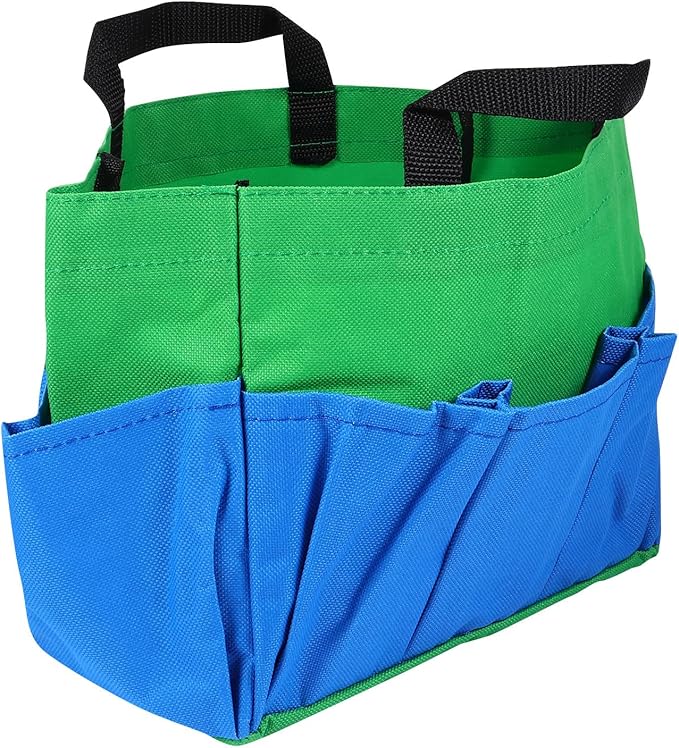 FOMIYES Garden Tool Storage Bag Oxford Waterproof Portable Gardening Tools Pouch Multifunctional Organizer Tote for Outdoor Gardeners Random Color