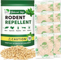 Natural Rodent Repellent Pouches - Peppermint Oil Mouse and Rat Repellent - Indoor and Outdoor Protection for Home, Basement, Garage, Attic, and Storage - 10 Pouches (Pack of 1)