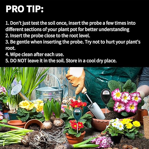 2 Packs Extended Long Probe Soil Moisture Meter, Long Probe Soil Moisture Meter for Plants, Plant Water Meter Soil Meter Moisture Sensor Hygrometer for Indoor Outdoor Plant Care, No Battery Needed