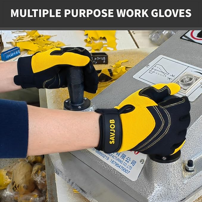 Safety Work Gloves for Men&Women,Utility Working Gloves,Mechanic Gloves,Yard Work Gloves,Performance Fit,Touchscreen