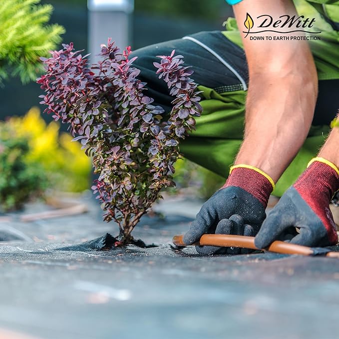 DeWitt 30 Year Professional Weed Control Fabric, 3 oz, Black, 4' x 100' - Heavy-Duty, Tear-Resistant Landscape Barrier for Gardens, Pathways & Hardscaping, Water & Nutrient Permeable