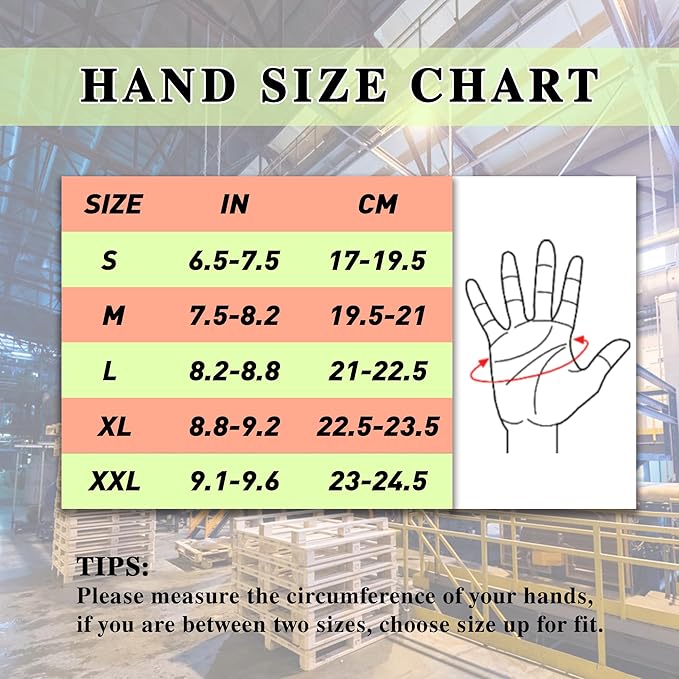 Hi-Vis Reflective Work Gloves Enhanced Visibility Impact Protection Safety Work Gloves Touchscreen Yellow Orange