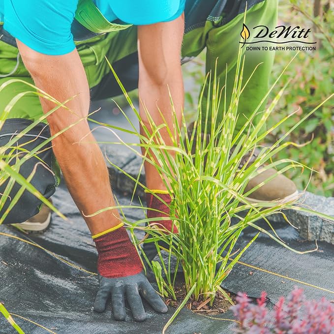 Dewitt 3-Pack Pro-5 Weed Barrier Fabric 5 oz, 5 x 250 Feet – Heavy-Duty Woven Landscape Ground Cover Mat for Raised Garden Bed, Greenhouse Gardening, Outdoor Landscaping, and Commercial Planting