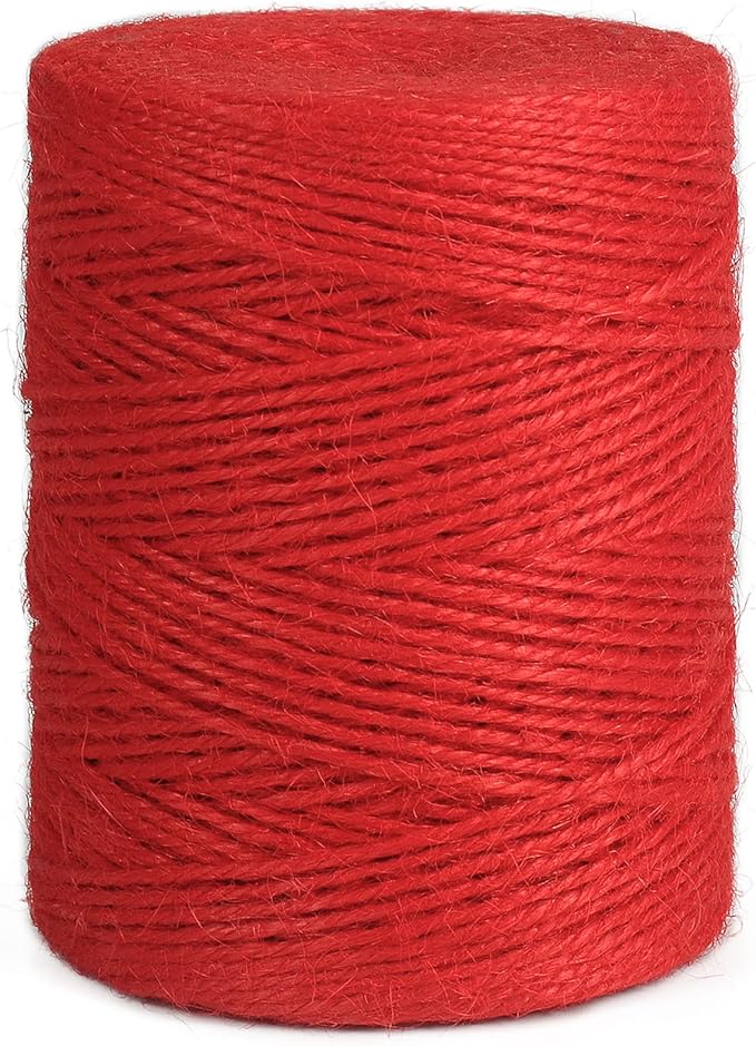 Vivifying Red Twine, 656 Feet 2mm Christmas Twine String for Gift Wrapping, Crafts, Packing and Decoration