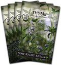 Sow Right Seeds - Thyme Seed for Planting - Non-GMO Heirloom Packet with Instructions for Easy Planting Your Kitchen Herb Garden - Indoor or Outdoor - Great for Hydroponics Growing - Culinary Herb (4)