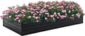 Galvanized Raised Garden Bed 8x4x1ft Outdoor Planter Box Galvanized Steel Garden Bed Kit for Vegetables, Flowers, Herbs and Succulents Black