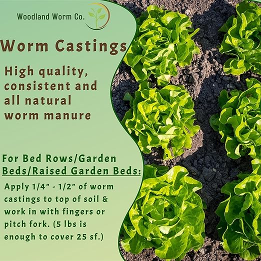 Earth Worm Castings for Plants 20 LB – Soil Amendment and Natural Fertilizer for Gardening, Vegetables, Lawns and Indoor Plants – Odor-Free, All-Natural