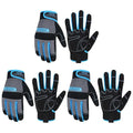 HANDLANDY Work Gloves Mens & Women, Utility Safety Mechanic Working Gloves Touch Screen, Flexible Breathable Yard Work Gloves (XX-Large, 3 pairs Grey)