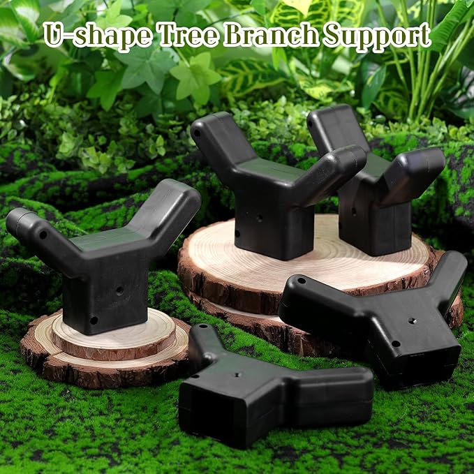 Yungyan 16 Pcs Tree Support, Plastic Fruit Tree Branch Support Device Tree Brace Prevent Them from Breaking for Vineyards Ornamental Gardens Orchards Fits on Standard 1.57 x 1.57 Inch Lumber (Grey)