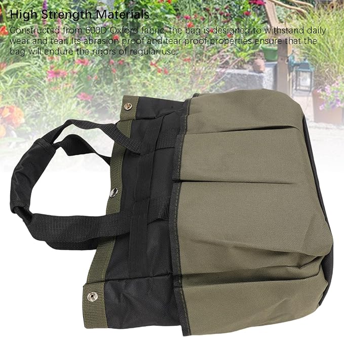 Zerodis Garden Tool Bag Organizer, 600D Oxford Fabric PE Board Bottom Multiple Compartments Portable Garden Tote Caddy Gardening Tool Kit Holder Small Tote Bag for Outdoor Home