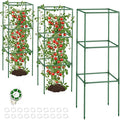 Square Tomato Cages for Garden: 3 Pack Heavy Duty Tomatoes Trellis - 48.5in Adjustable Height Tomato Plant Support cage for Flowers, Fruits, Vegetable