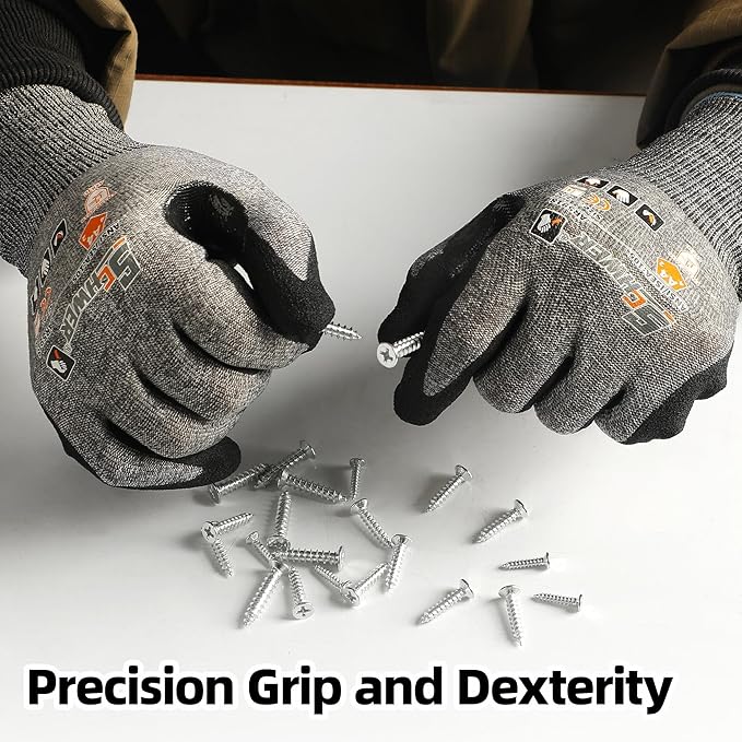 Schwer AIR-SKIN Cut Resistant Work Gloves AR5918 with Extreme Lightweight&Thin, Safety Cutting Gloves for Fishing, Refined Work, Garden, Touch-screen, 3D-Comfort Fit, Breathable, 2 Pair (M)