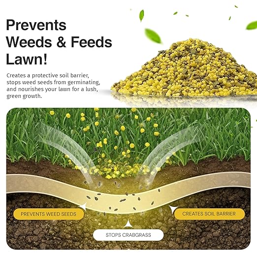 13-0-10 Pre-Emergent Lawn Fertilizer (18 lbs.) - Prevents Crabgrass & Weeds - Slow-Release Nitrogen for Dark Green Color - All Grass Types