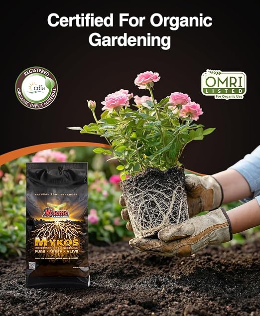 Xtreme Gardening Mykos Mycorrhizae for Plants- Granular Mycorrhizal Fungi Root Inoculant, OMRI Listed Organic Biofertilizer for Stronger Roots & Nutrient Uptake (50 lbs)