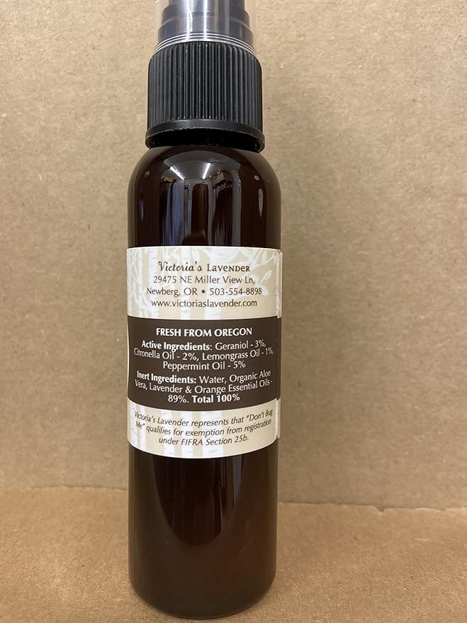 Victoria's Lavender Don’t Bug Me Insect Spray - Natural Insect Spray for Kids - Ideal for Outdoor & Indoor Protection - DEET Free with Essential Oils, Aloe Vera & Eucalyptus, Made in USA – 2 Oz + 4 Oz