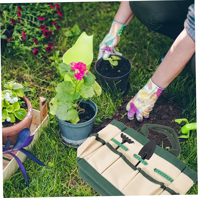 NUOBESTY 1pc Capacity Multifunctional Gardening Tool Organizer Bag Oxford Cloth Portable Garden Tool Tote for Efficient Storage and Easy Handling