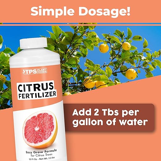 Citrus Fertilizer – Liquid Citrus Tree Fertilizer & Plant Food for All Potted & Outdoor Tree Varieites, 32oz