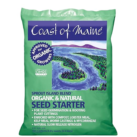 Coast of Maine, 8qt (Pack of 8) Sprout Island Blend, Organic & Natural Seed Starter for Seed Germination & Root Plant Cuttings