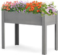 Raised Garden Bed with Legs, 40x20x31'', Solid Wood Elevated Planter Box for Outdoor Backyard Patio