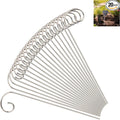 20Pack Silver Plant Label Hooks,Rust-Proof Garden Stake Markers, 30cm/11.81in Plant Sign Supports for Flowers, Planters, and Containers.