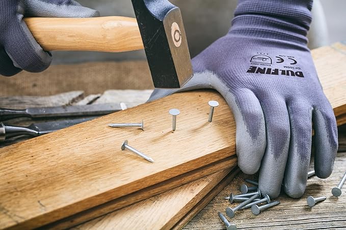 Safety Work Gloves PU Coated-12 Pairs,Grey Seamless Knit Glove with Polyurethane Coated Smooth Grip on Palm & Fingers, for Men and Women, Ideal for General Duty Work (XX-Large)