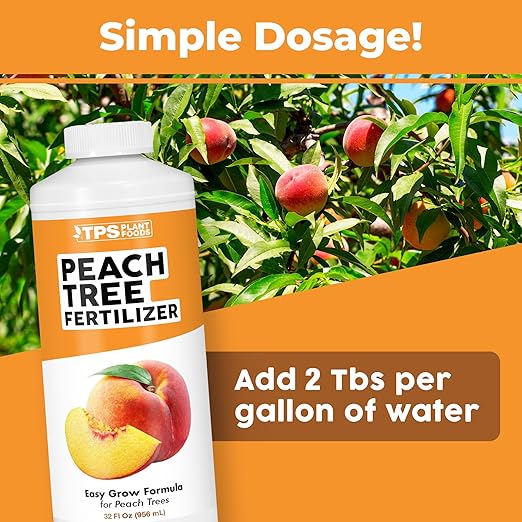 Peach Tree Fertilizer – Liquid Peach Tree Plant Food for Healthy Growth & Fruit Production, 32 oz