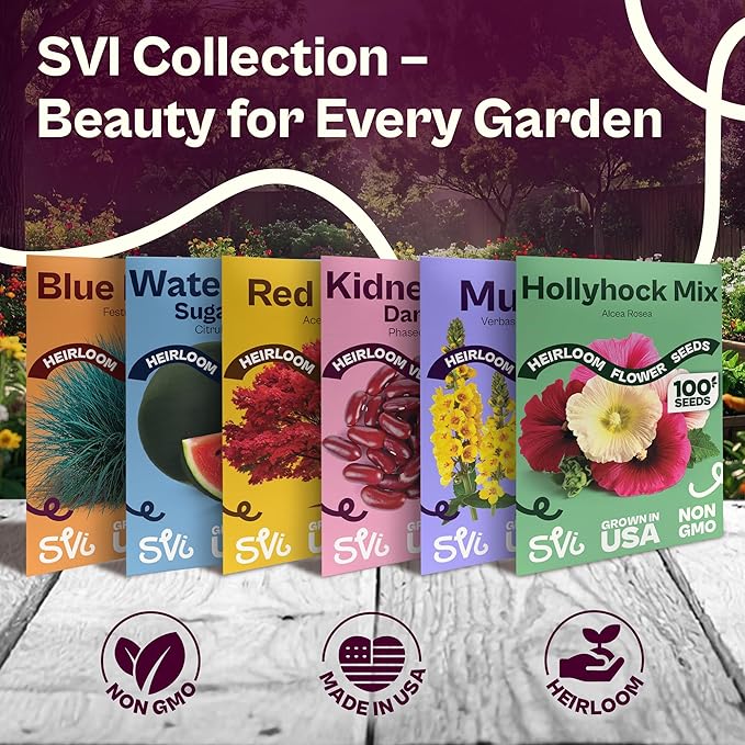 SVI 200 Mississippi Pinkeye Purplehull Pea Seeds (Vigna Unguiculata) – Cowpeas, Field Peas, Non GMO, Heirloom Seed, High Yield, Easy to Shell – Vegetable Seeds for Outdoor Garden