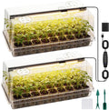 72 Cells Seed Starter Tray with Grow Light, Seed Starter Kit Full Spectrum with 5 Dimmable Brightness & Timer, Indoor Plant Grow Tray for Beginners & Seasoned Gardeners, Gardening Gifts, White