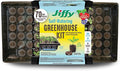Jiffy 36mm Self-Watering Seed Starting Greenhouse Kit with 70 Plant-Based Expanding Peat Pellets & Water-Wicking Mat