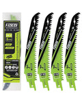 Japanese Teeth Reciprocating Saw Blade 7Inch - Saber Saw Blades Wood Pruning, 4pcs Curved Edge 6TPI for Tree Trimming, Wood/PVC Pipe Cutting, Cr-V Sabre Blades Better Wear Resistance