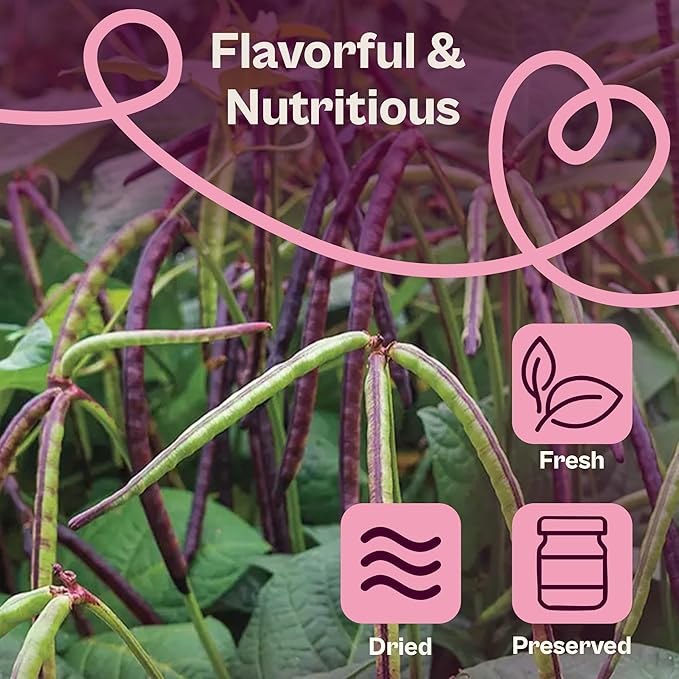SVI 200 Mississippi Pinkeye Purplehull Pea Seeds (Vigna Unguiculata) – Cowpeas, Field Peas, Non GMO, Heirloom Seed, High Yield, Easy to Shell – Vegetable Seeds for Outdoor Garden