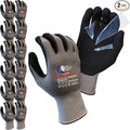 Quest Protective Apparel Cut Resistant Work Gloves (ANSI A1) – Lightweight Graphene Gloves for Gardening,DIY, Mechanical & General Handling – Breathable Grip Gloves for Men & Women – Large, Pack of 12