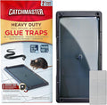 Catchmaster Rat & Mouse Glue Traps with Sticky Putty 2Pk, Large Bulk Glue Board, Rat & Mouse Traps Indoor for Home, Adhesive Plastic Tray for Snakes, Mice & Spiders, Pest Control for House & Garage