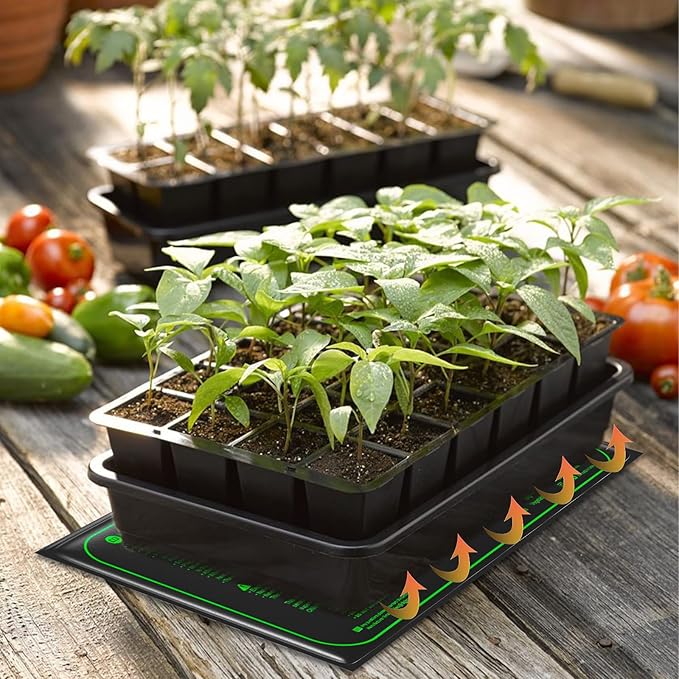 2 Pack Seedling Heat Mats, Waterproof Warm Hydroponic Heating Pad for Greenhouse Seed Starting, Germination, Indoor Gardening,2024 New Size 11.5"x 22.5"