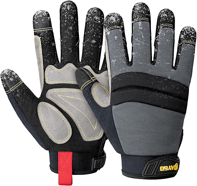 KAYGO Insulated Mechanic Work Gloves,KG127W Winter Thermal Safety Work Gloves for Men and Women, Double Lining,Heavy duty,Improved dexterity,Excellent Grip,Ideal for outdoor jobs,2XL