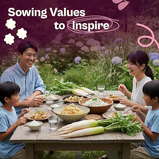 SVI 550 Daikon Radish Seeds (Raphanus sativus) – White Radish Seed Packets, 45-Day Radishes Harvest, Raddish Seed Pack – Heirloom Vegetable Seeds for Vegetable Garden Outdoors, Bed Japanese Garden