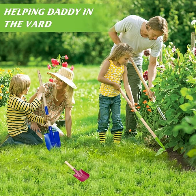 Qtioucp Kids Gardening Tools Outdoor Toys Set Backyard Play Educational STEM Learning Pretend Toys Outdoor Indoor for Toddlers Kids Boys Girls