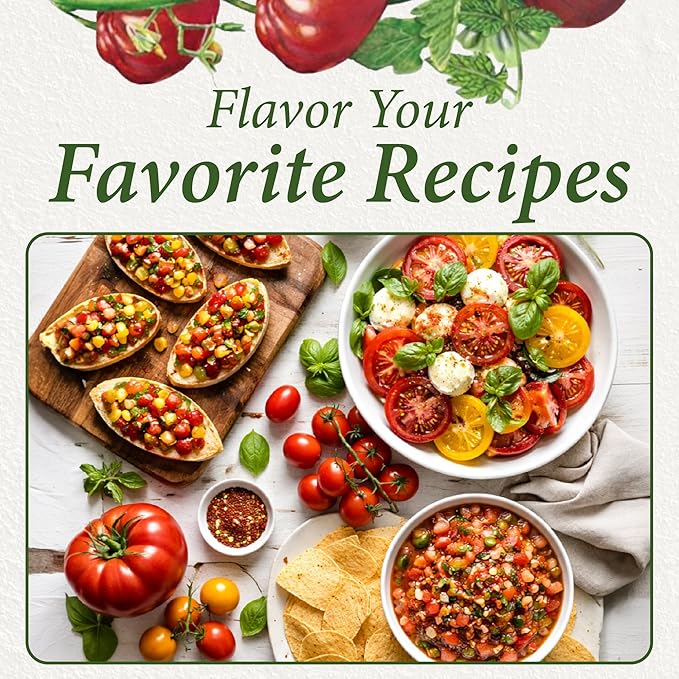 Botanical Interests: Heirloom Tomato Seed Bundle - 8 Individual Seed Packets: Non-GMO Organic & Heirloom Tomato Seeds: Diverse Slicing, Sauce, and Cherry Varieties