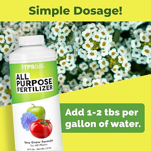 All Purpose Fertilizer, Complete Liquid All Purpose Plant Food, 32 oz (1 Quart)