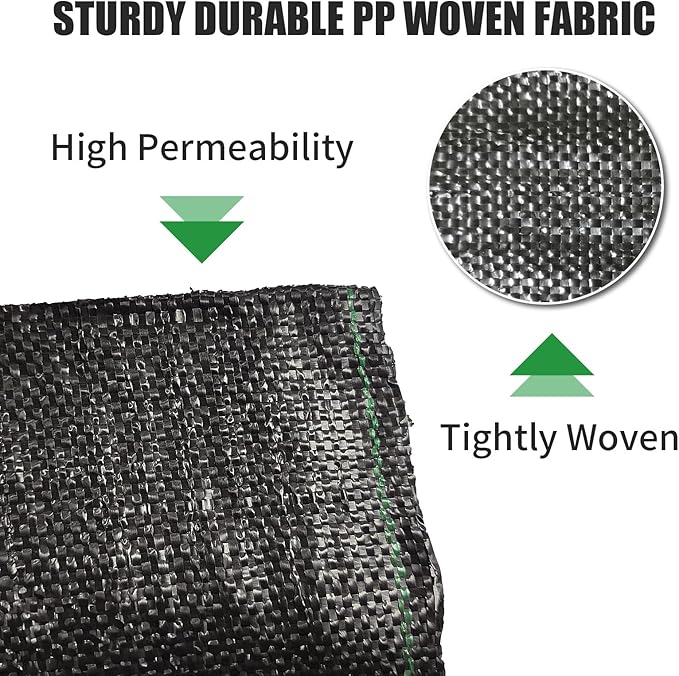 2pcs Weed Barrier Landscape Fabric with 3'' Planting Holes,Garden Weed Barrier Fabric 3.3 Ft X 11.8 Ft Heavy Duty Weed Block Gardening Mat Soil Erosion Control and UV Stabilized