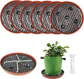 6 Pack 12.6 inch Self Watering Base for 1-5 Gallon Fabric Pot, Automatic Watering Tray System for Non-woven Grow Bag, Plastic Elevated Plant Flower Saucer Stand Growth Tent Greenhouse Indoor Outdoor