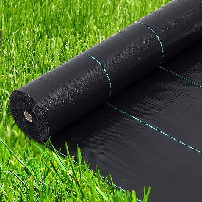 Broadfashion 6.5ft x 300ft Premium 3oz Pro Garden Weed Barrier Landscape Fabric Durable & Heavy-Duty Weed Block Gardening Mat, Easy Setup & Superior Weed Control, Eco-Friendly & Convenient Design