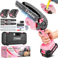 Tietoc Mini Chainsaw 6-Inch with 2 Batteries, Electric Saw, Stocking Stuffers Christmas Birthday Gifts Present for women mom wife Adults, Cool Gadgets 2025