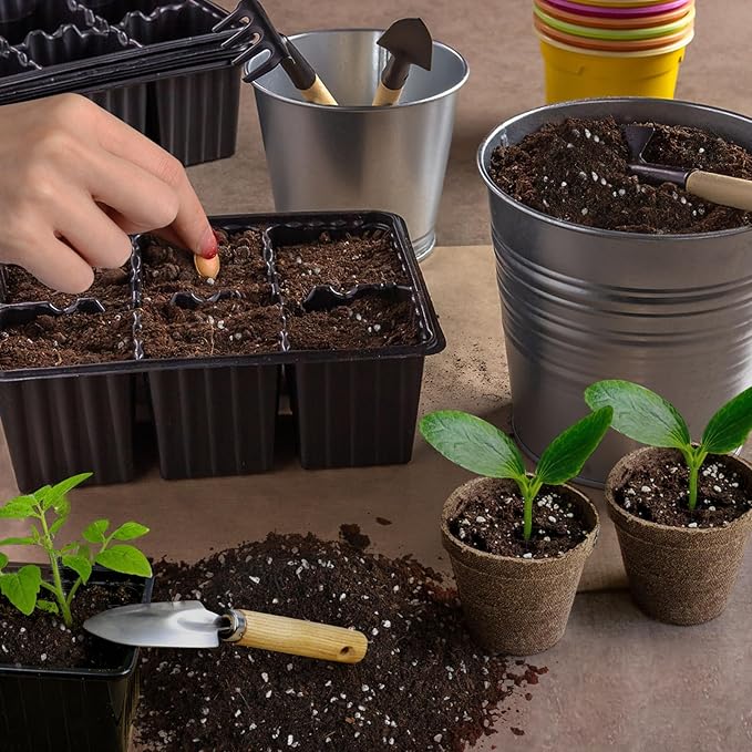 Organic Seed Starter Premium Potting Soil Mix 10qt, All Natural Seed Starter Mix for Fast Germination and Vigorous Seedlings with Strong Root Systems