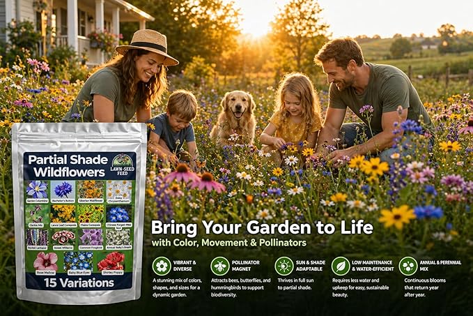Midwest Mix (2oz) Brings Your Garden to Life with Native Wildflowers for Midwest climates. Easy to Grow, Drought-Resistant, and pollinator-Friendly—just Plant, Water, and Enjoy!