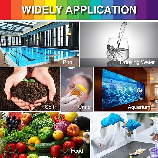 6 Pack pH Test Strips, 480 Strips Full Range 1-14 Universal pH Test Litmus Paper pH Soap Making Testing Strips for Water Wine Saliva Urine Soil, pH Strips and 6 Test Pipette Droppers with Storage Case