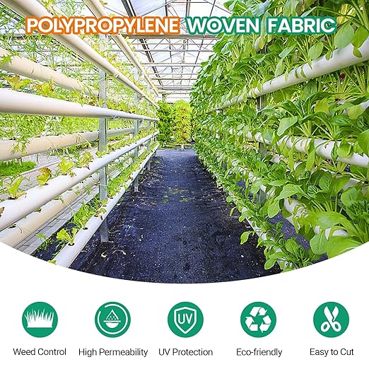 Weed Barrier Fabric, 4FTx300FT Heavy Duty Landscape Fabric with 30 U-Shaped Securing Pegs, 3.2OZ Geotextile Ground Cover, Woven Weed Block for Gardening, Landscaping, Driveway