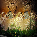 2 Pack Solar Watering Can Lights with Shepherd Hook,Solar Powered Watering Can Light, Waterproof Outdoor Garden Hanging Decoration(Classic).